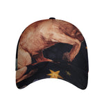 Watercolor Taurus Zodiac Sign Print Baseball Cap