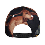 Watercolor Taurus Zodiac Sign Print Baseball Cap