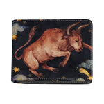 Watercolor Taurus Zodiac Sign Print Bifold Wallet