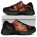 Watercolor Taurus Zodiac Sign Print Black Chunky Shoes