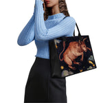 Watercolor Taurus Zodiac Sign Print Canvas Tote Bag