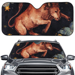 Watercolor Taurus Zodiac Sign Print Car Windshield Sun Shade