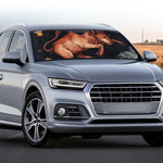 Watercolor Taurus Zodiac Sign Print Car Windshield Sun Shade