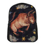 Watercolor Taurus Zodiac Sign Print Casual Backpack