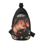 Watercolor Taurus Zodiac Sign Print Chest Bag