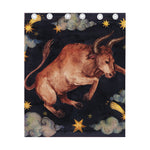 Watercolor Taurus Zodiac Sign Print Curtain