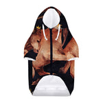 Watercolor Taurus Zodiac Sign Print Dog Zip Up Hoodie