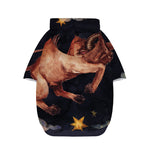 Watercolor Taurus Zodiac Sign Print Dog Zip Up Hoodie