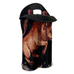 Watercolor Taurus Zodiac Sign Print Double Neoprene Wine Tote