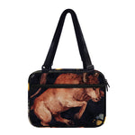 Watercolor Taurus Zodiac Sign Print Double Strap Bible Bag