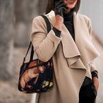 Watercolor Taurus Zodiac Sign Print Double Strap Bible Bag