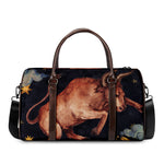 Watercolor Taurus Zodiac Sign Print Duffle Bag