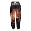 Watercolor Taurus Zodiac Sign Print Fleece Lined Knit Pants