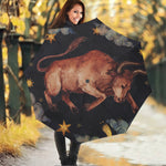 Watercolor Taurus Zodiac Sign Print Foldable Umbrella