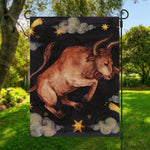 Watercolor Taurus Zodiac Sign Print Garden Flag