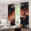 Watercolor Taurus Zodiac Sign Print Grommet Curtains