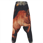 Watercolor Taurus Zodiac Sign Print Hammer Pants