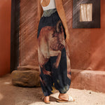 Watercolor Taurus Zodiac Sign Print Harem Pants