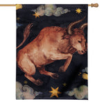 Watercolor Taurus Zodiac Sign Print House Flag