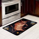 Watercolor Taurus Zodiac Sign Print Kitchen Mat