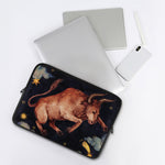 Watercolor Taurus Zodiac Sign Print Laptop Sleeve