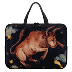 Watercolor Taurus Zodiac Sign Print Laptop Sleeve With Handle