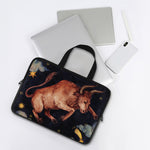 Watercolor Taurus Zodiac Sign Print Laptop Sleeve With Handle