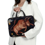 Watercolor Taurus Zodiac Sign Print Laptop Sleeve With Handle