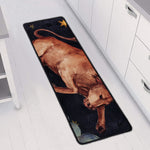 Watercolor Taurus Zodiac Sign Print Long Kitchen Mat