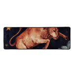 Watercolor Taurus Zodiac Sign Print Long Kitchen Mat