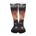 Watercolor Taurus Zodiac Sign Print Long Socks