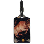 Watercolor Taurus Zodiac Sign Print Luggage Tag