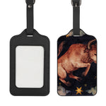Watercolor Taurus Zodiac Sign Print Luggage Tag