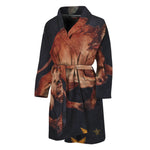 Watercolor Taurus Zodiac Sign Print Men's Bathrobe