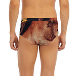 Watercolor Taurus Zodiac Sign Print Men's Briefs