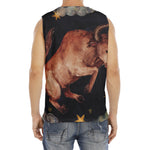 Watercolor Taurus Zodiac Sign Print Men's Fitness Tank Top