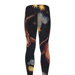 Watercolor Taurus Zodiac Sign Print Men's leggings