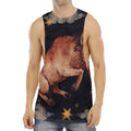 Watercolor Taurus Zodiac Sign Print Men's Muscle Tank Top