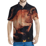 Watercolor Taurus Zodiac Sign Print Men's Polo Shirt