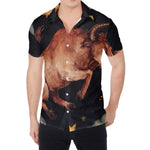 Watercolor Taurus Zodiac Sign Print Men's Shirt