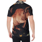 Watercolor Taurus Zodiac Sign Print Men's Shirt