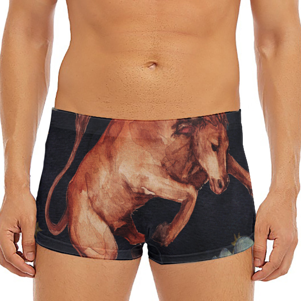 Watercolor Taurus Zodiac Sign Print Men's Short Boxer Briefs