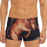 Watercolor Taurus Zodiac Sign Print Men's Short Boxer Briefs