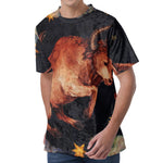 Watercolor Taurus Zodiac Sign Print Men's Velvet T-Shirt