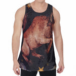 Watercolor Taurus Zodiac Sign Print Men's Velvet Tank Top