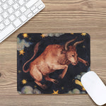 Watercolor Taurus Zodiac Sign Print Mouse Pad