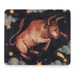 Watercolor Taurus Zodiac Sign Print Mouse Pad