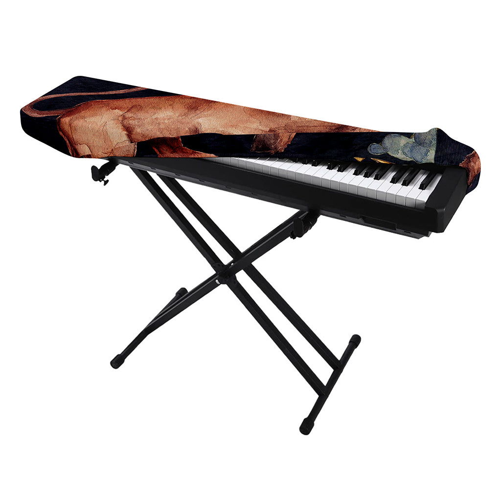 Watercolor Taurus Zodiac Sign Print Piano Keyboard Cover