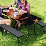 Watercolor Taurus Zodiac Sign Print Picnic Table Cover