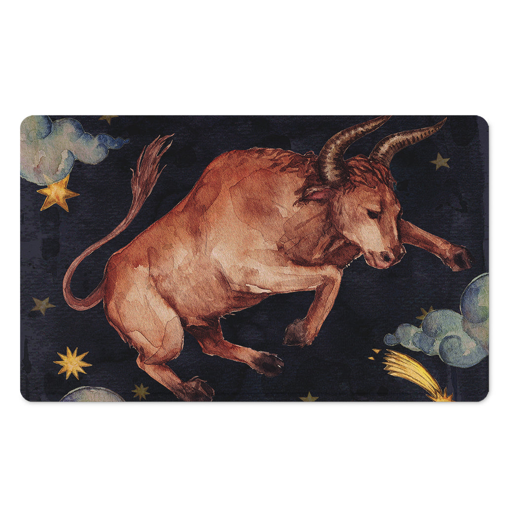 Watercolor Taurus Zodiac Sign Print Polyester Doormat